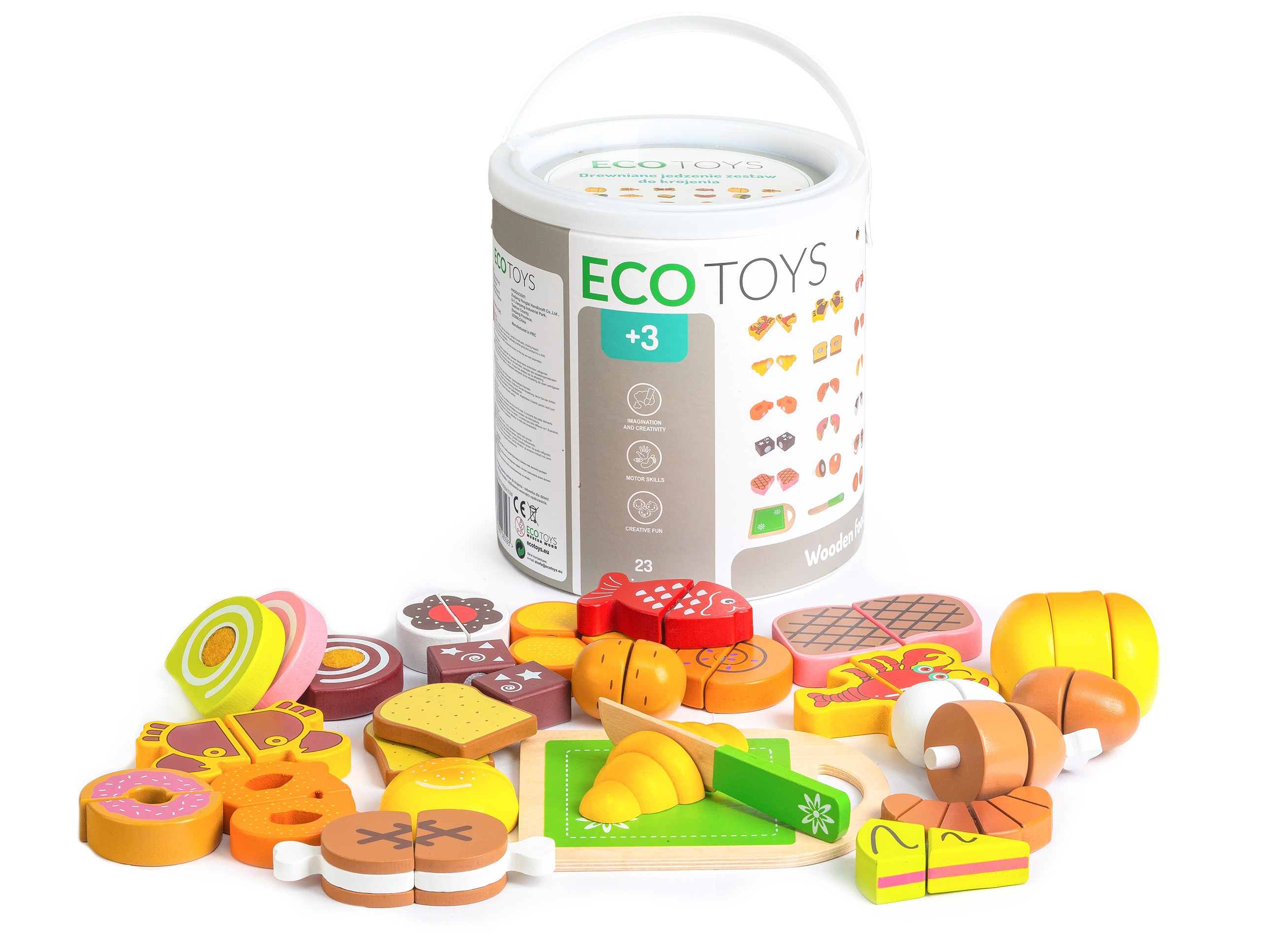 Alimente pentru tocat lemn 23buc Ecotoys